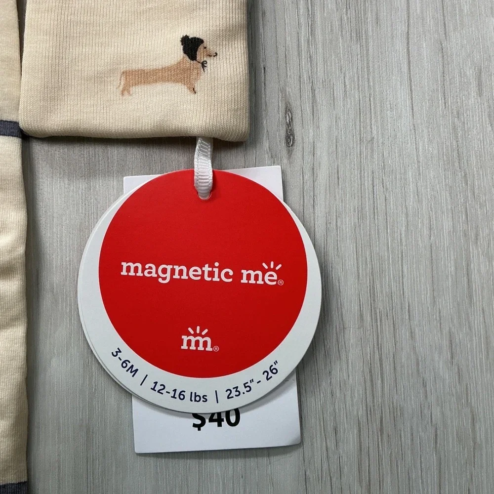 Magnetic Me Modal Magnetic Convertible Coverall Baby Unisex 3-6M Cream New W Tag